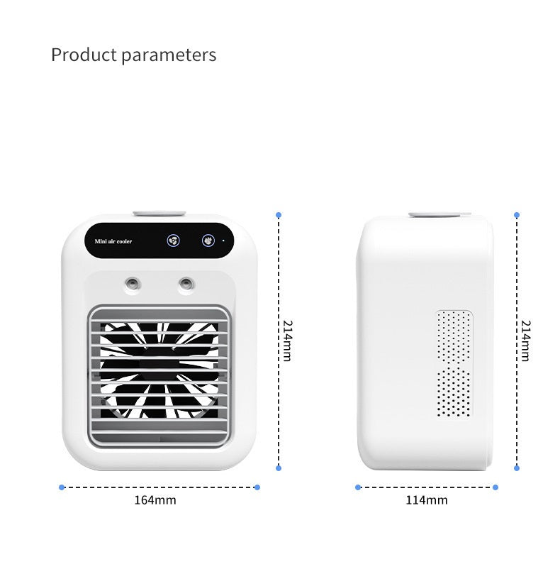 Portabel Luftkylare med Vattenkylning & Fläkt – USB för Hem, Kontor & Bil