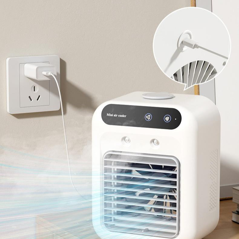 Portabel Luftkylare med Vattenkylning & Fläkt – USB för Hem, Kontor & Bil
