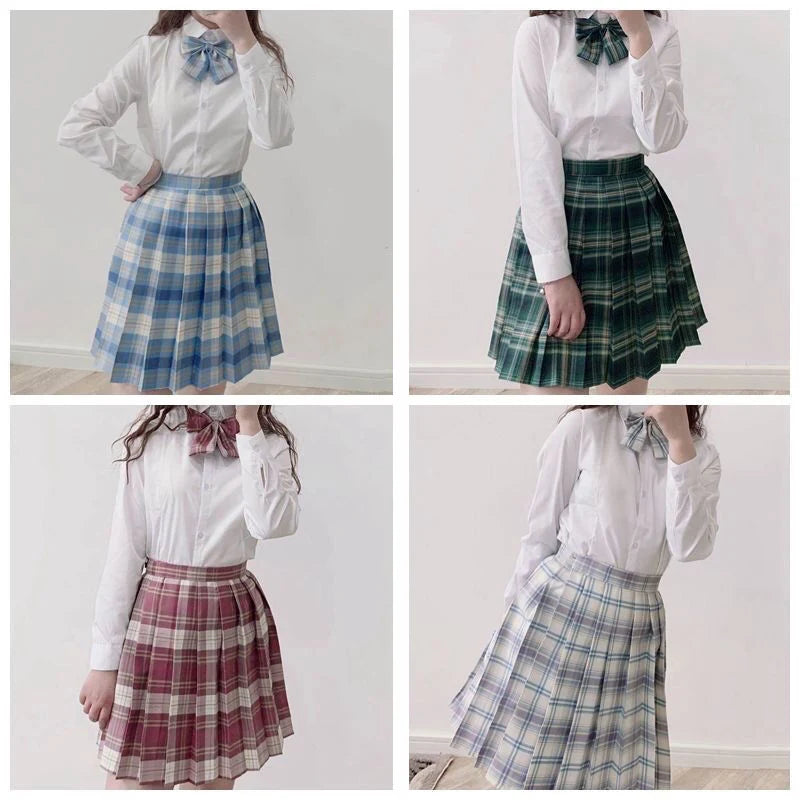 ZOKI Plaid Women Pleated Skirt Bow Knot Summer High Waist Preppy Girls Dance Mini Skirt Cute A Line Harajuku Sexy Japan Faldas
