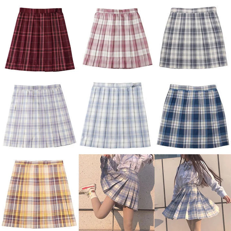 ZOKI Plaid Women Pleated Skirt Bow Knot Summer High Waist Preppy Girls Dance Mini Skirt Cute A Line Harajuku Sexy Japan Faldas