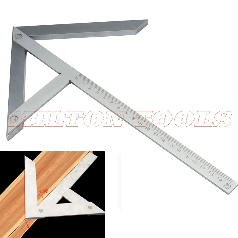 Chrome Plated Carbon Steel 4" 6" 8'' Precision Centering Square Gaging Center Gauge Round bar Mark Finder Tool Laser Engrave