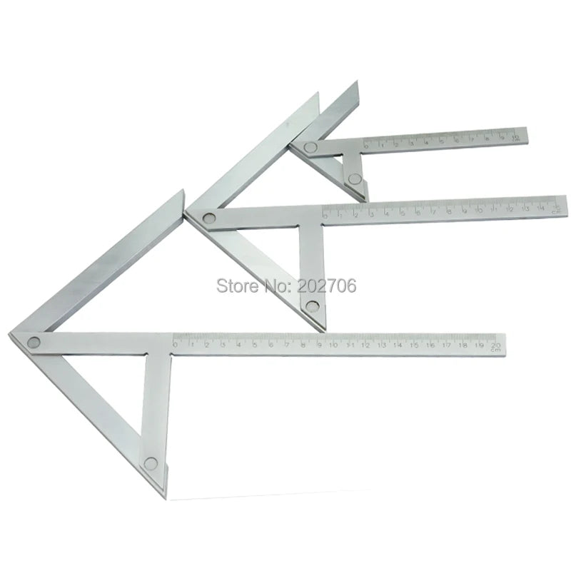 Chrome Plated Carbon Steel 4" 6" 8'' Precision Centering Square Gaging Center Gauge Round bar Mark Finder Tool Laser Engrave
