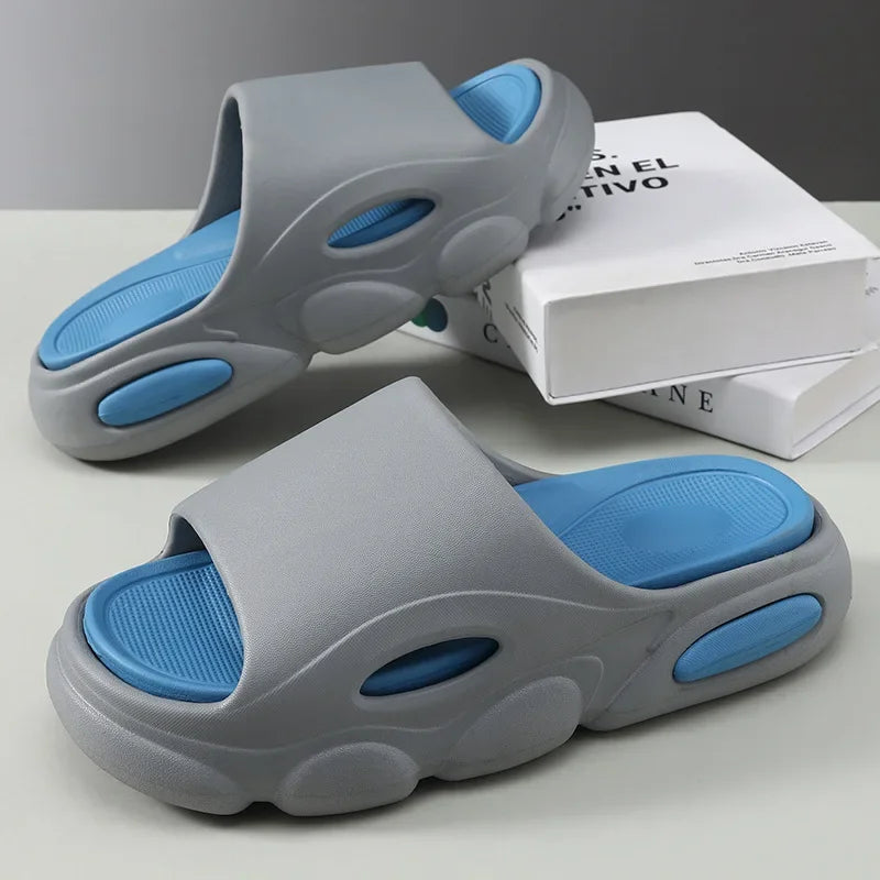 EVA Men's Summer Sandals Fashion Soft Cloud House Platform Slides Unisex Outdoor Non-slip Beach Shoes Men Bathroom Slippers