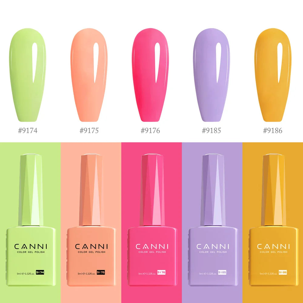 CC8 CANNI Nail Gel Polish HEMA FREE Summer Nails Beautiful Semi Permanent Soak Off UV LED Smoothy Texture Nail Art Manicure 9ml