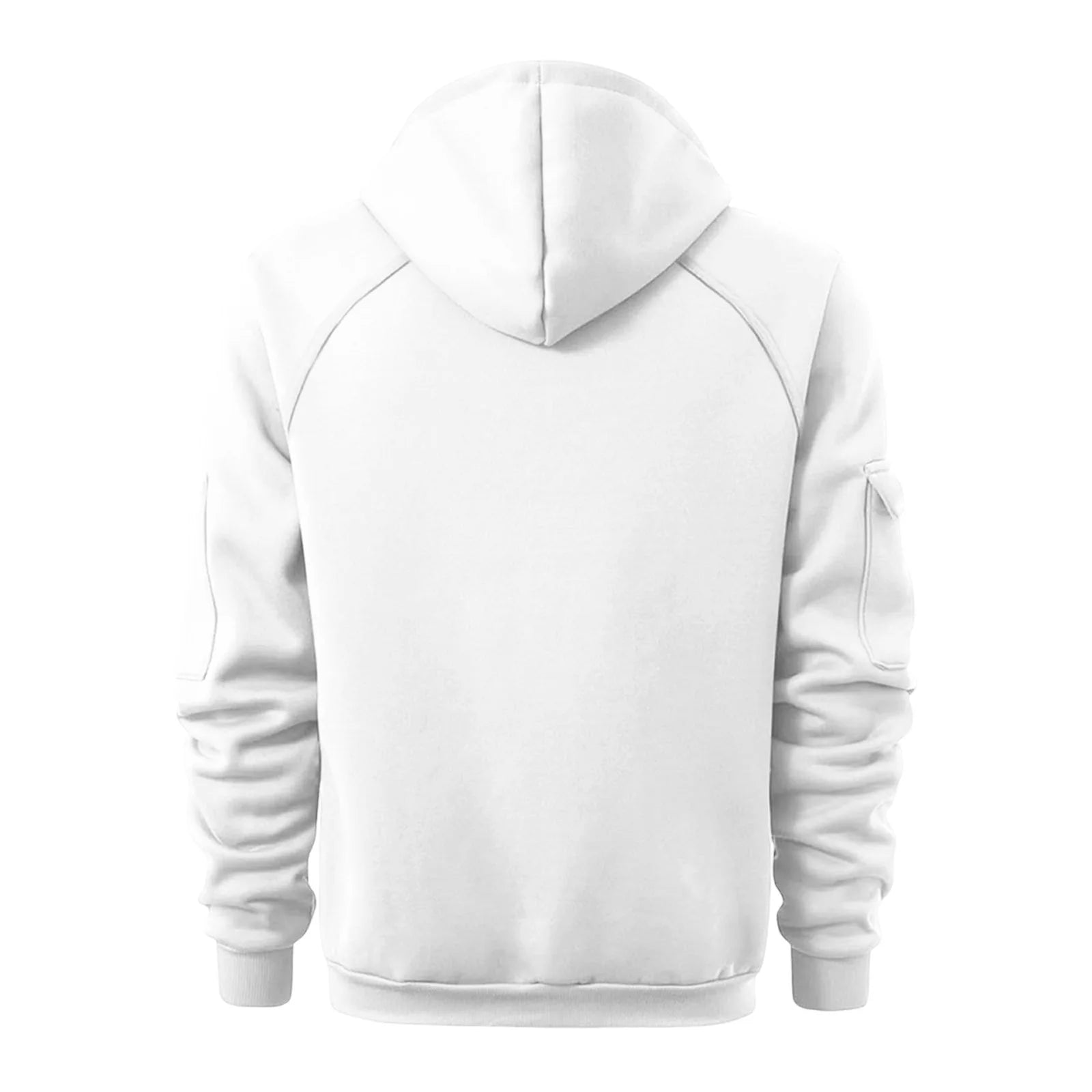 New Solid Color Casual Loose Large Size Men's Clothing Autumn and Winter Hooded Zipper Cardigan Sweater Cotton Blend