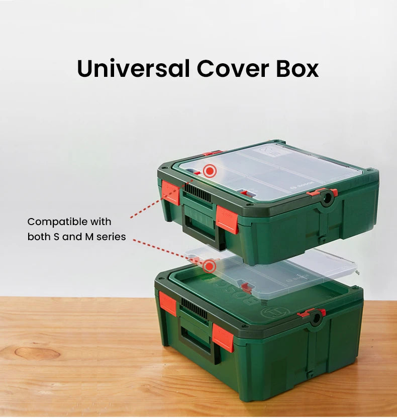 Bosch System Box Stackable Toolbox Multifunctional Stackable Tool Case Set S and M Carrying Case System Storage Box