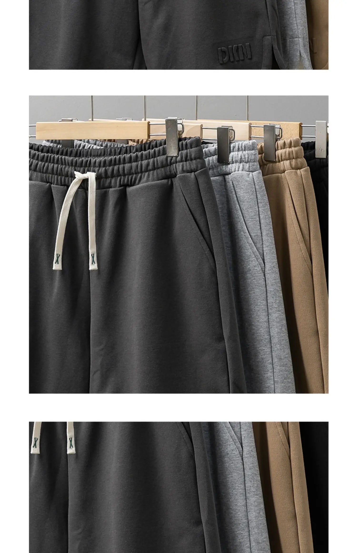 DUKEEN Heavyweight Pique Fabric Shorts for Men 2024 Summer Casual Basketball Five-Point Pants Grey Sports Jorts Men's Clothing