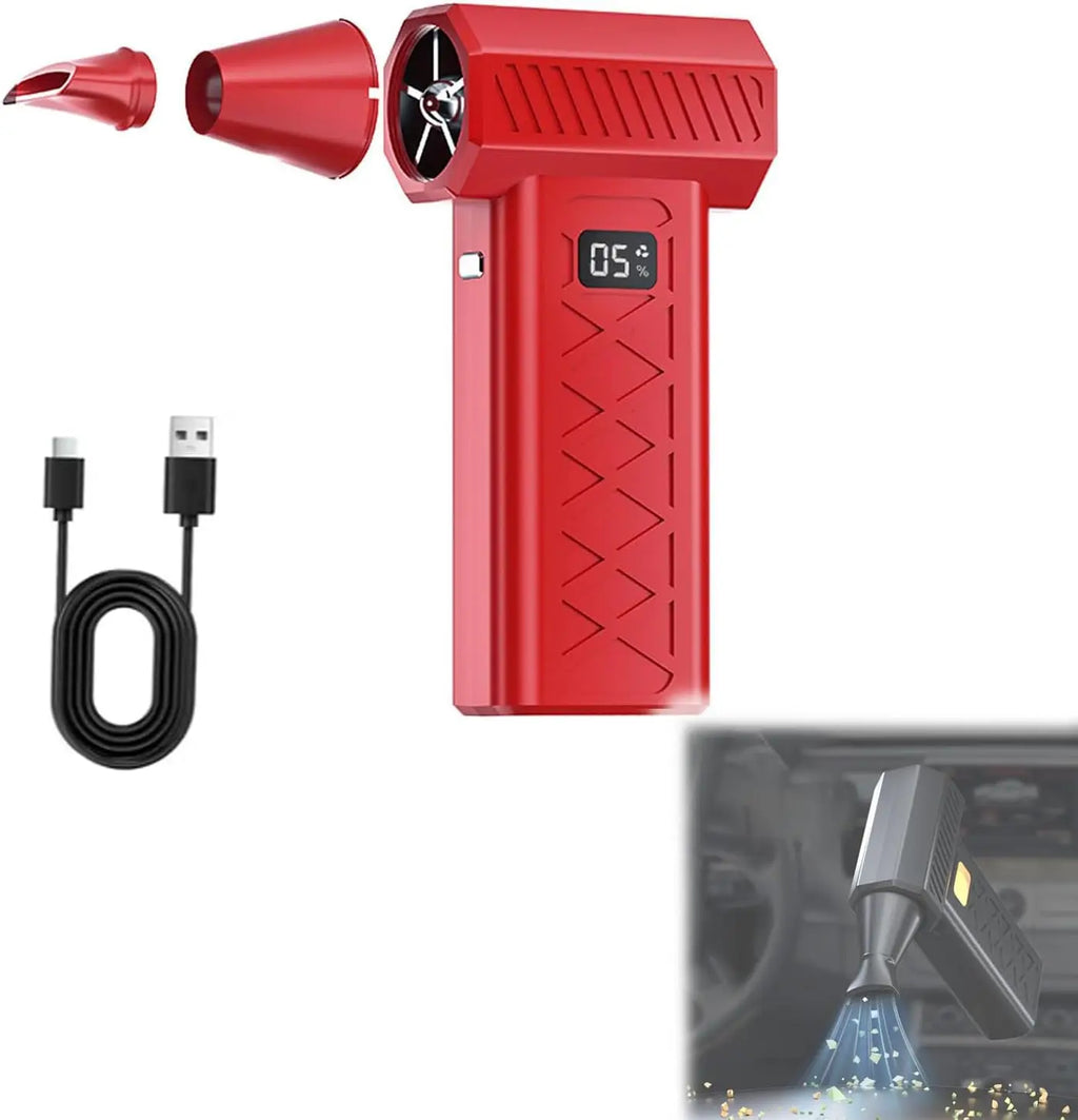 Air Blower Electric Turbo Violent Fan Brushless Motor High-Speed Turbo Fan USB Rechargeable Powerful Air Dust Blower 6 Gear