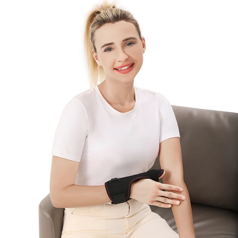 Electric Finger Massager Heat Therapy Carpal Tunnel Syndrome Arthritis Wrist Joint Vibration Kneading Muscle Relaxation Home Use