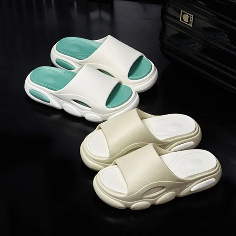 EVA Men's Summer Sandals Fashion Soft Cloud House Platform Slides Unisex Outdoor Non-slip Beach Shoes Men Bathroom Slippers