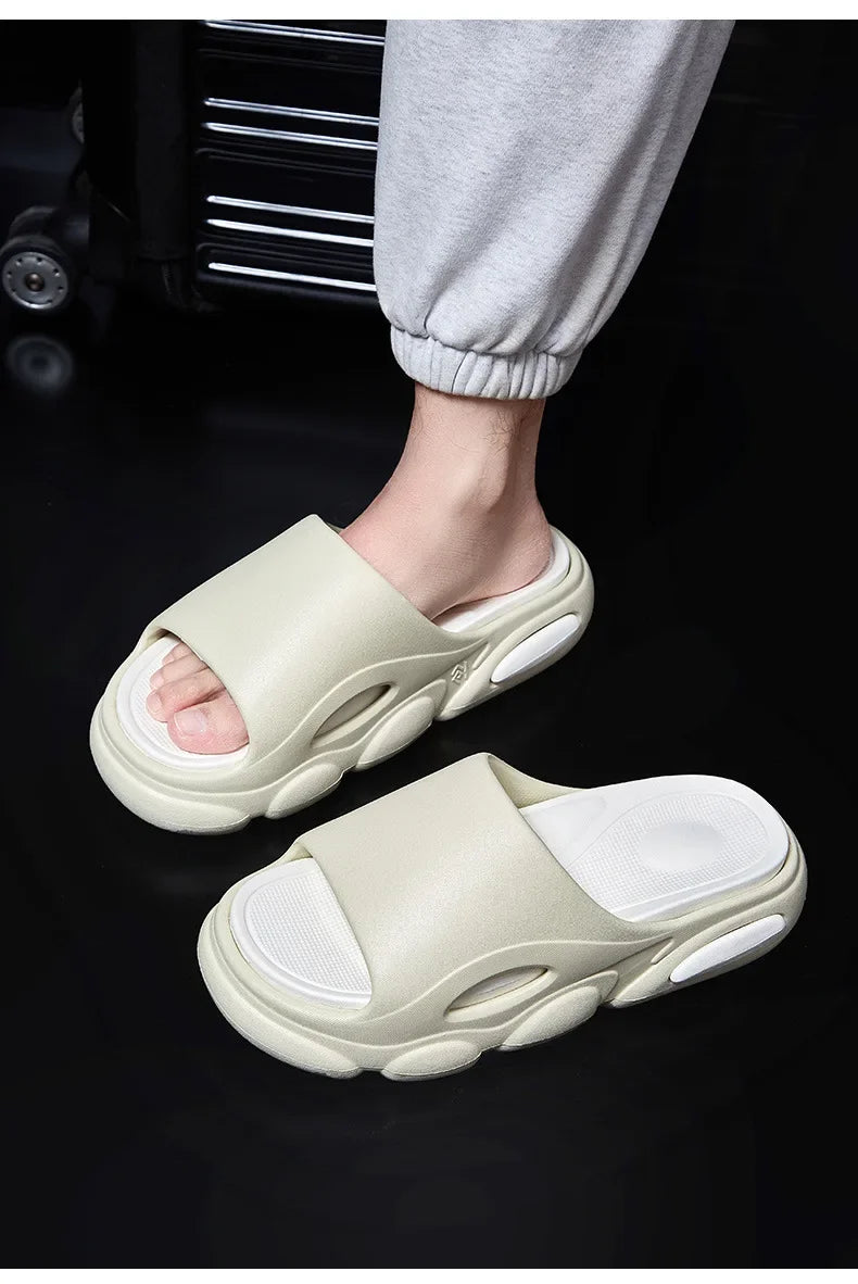 EVA Men's Summer Sandals Fashion Soft Cloud House Platform Slides Unisex Outdoor Non-slip Beach Shoes Men Bathroom Slippers