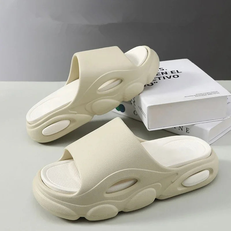 EVA Men's Summer Sandals Fashion Soft Cloud House Platform Slides Unisex Outdoor Non-slip Beach Shoes Men Bathroom Slippers