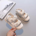 Children Summer Sandals Chic Girls Casual Solid Black Kids Fashion Princess Classic Flowers Buckle