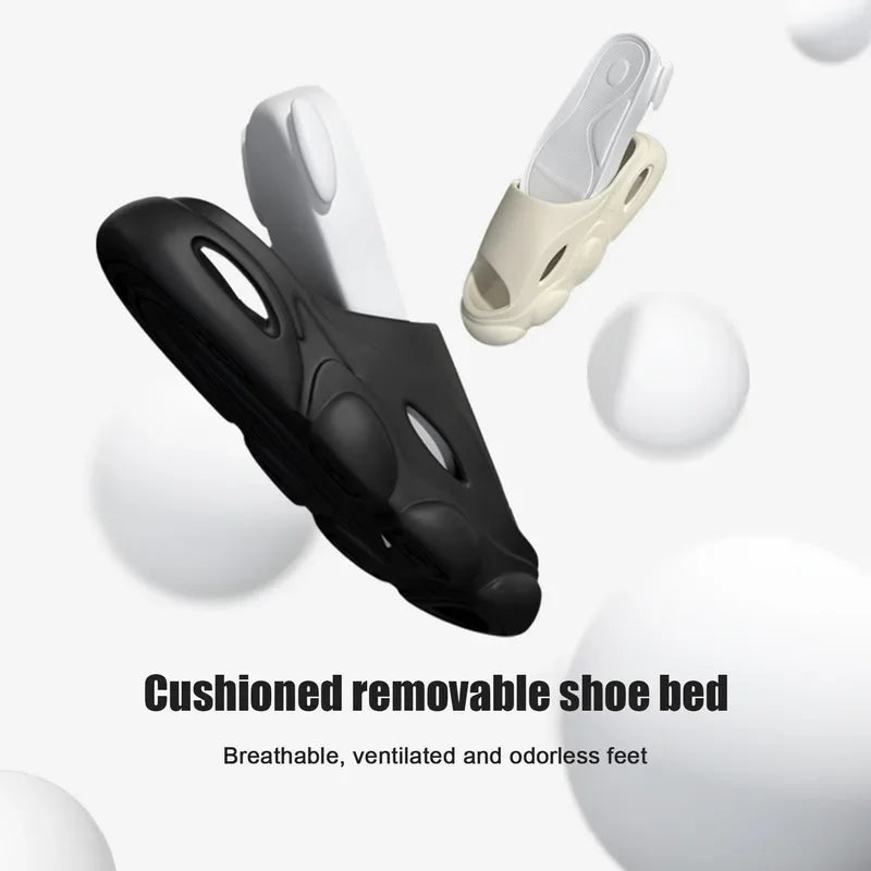 EVA Men's Summer Sandals Fashion Soft Cloud House Platform Slides Unisex Outdoor Non-slip Beach Shoes Men Bathroom Slippers
