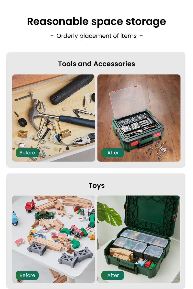 Bosch System Box Stackable Toolbox Multifunctional Stackable Tool Case Set S and M Carrying Case System Storage Box