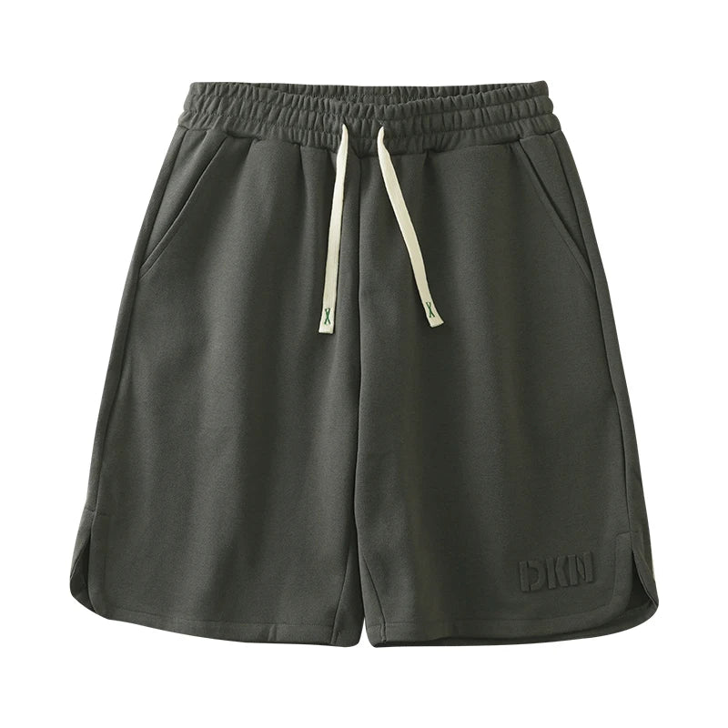 DUKEEN Heavyweight Pique Fabric Shorts for Men 2024 Summer Casual Basketball Five-Point Pants Grey Sports Jorts Men's Clothing