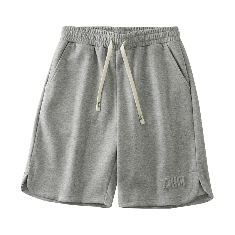 DUKEEN Heavyweight Pique Fabric Shorts for Men 2024 Summer Casual Basketball Five-Point Pants Grey Sports Jorts Men's Clothing