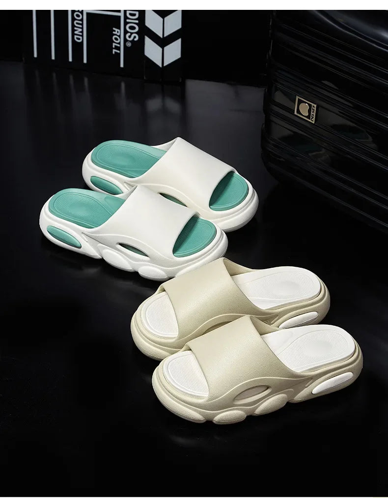 EVA Men's Summer Sandals Fashion Soft Cloud House Platform Slides Unisex Outdoor Non-slip Beach Shoes Men Bathroom Slippers