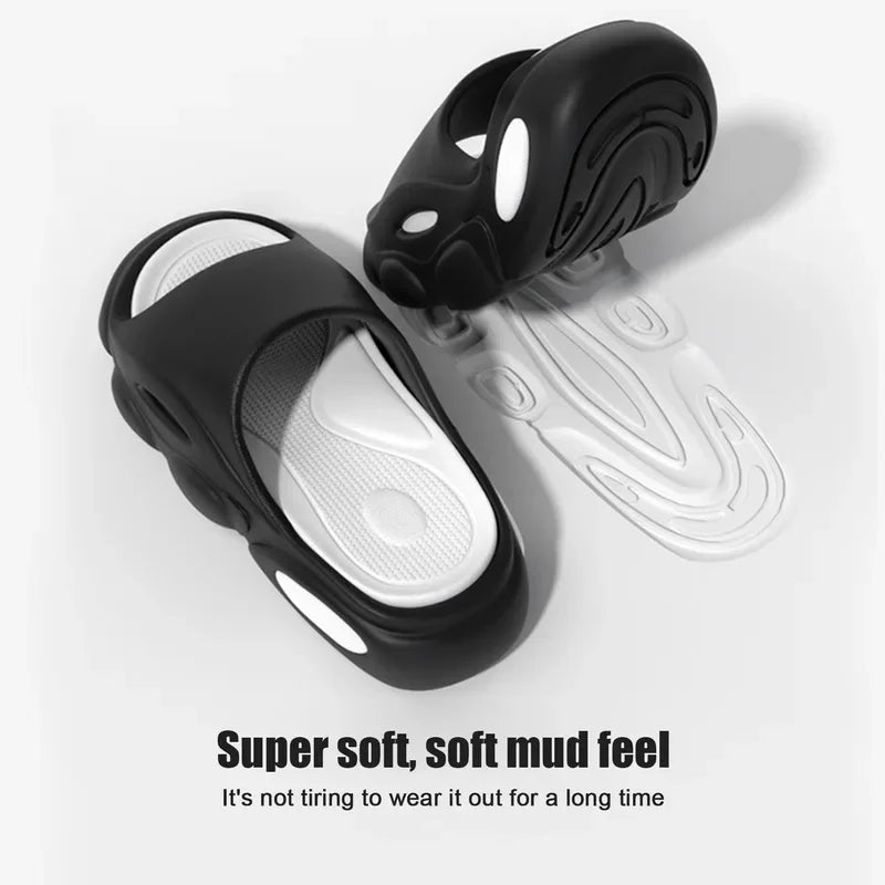 EVA Men's Summer Sandals Fashion Soft Cloud House Platform Slides Unisex Outdoor Non-slip Beach Shoes Men Bathroom Slippers