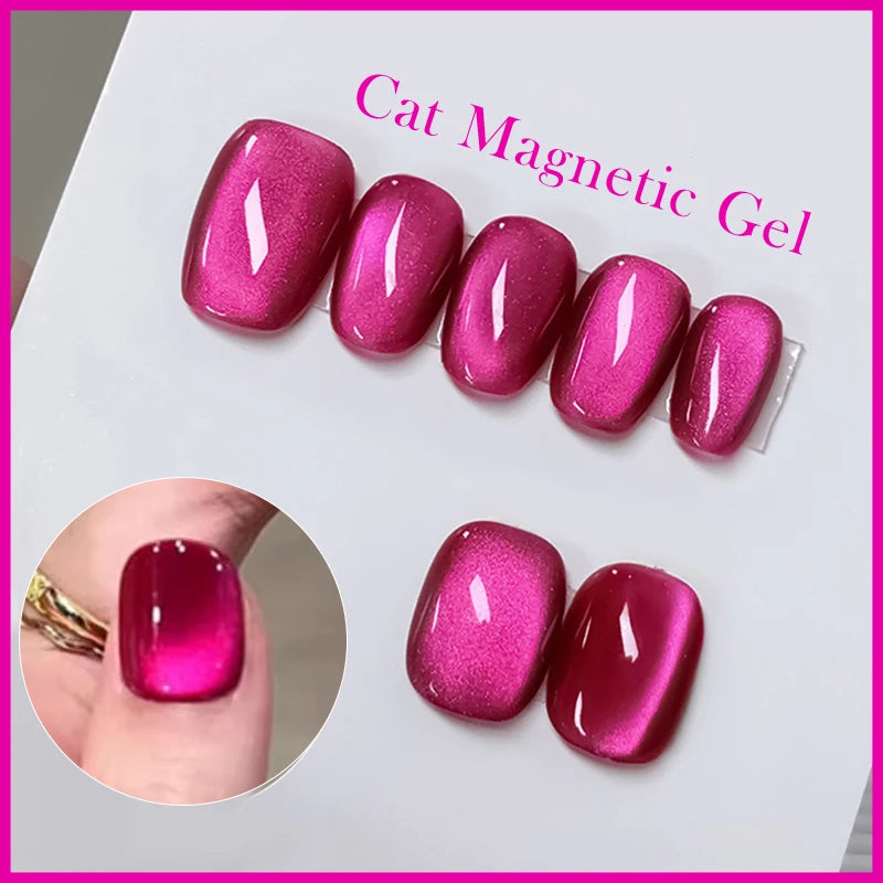 BORN PRETTY Pink Red Cat Magnetic Gel Nail Polish 10ml Jelly Amber Gorgeous Color Soak Off UV LED Semi Permanent Gel Nail Art