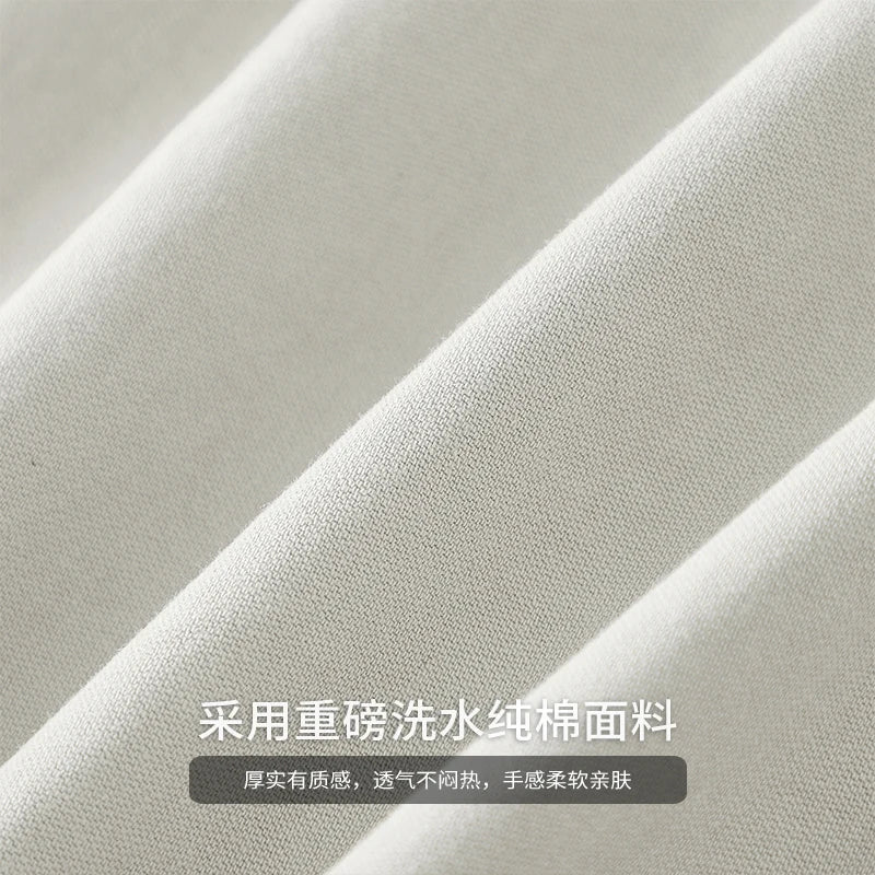 DUKEEN Pure Cotton Shirts for Men Spring Autumn Vintage Long Sleeve Solid Color Blouse Pocket Work Wear Casual Men's Clothing