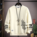 2025 New Men's Sweatshirts S-5XL Hoodies Autumn Letters Printed Long Sleeve T-shirt Fashion Men's Clothing O Neck Harajuku Top
