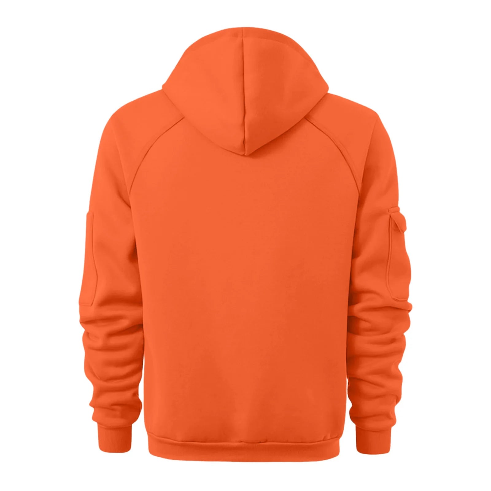 New Solid Color Casual Loose Large Size Men's Clothing Autumn and Winter Hooded Zipper Cardigan Sweater Cotton Blend