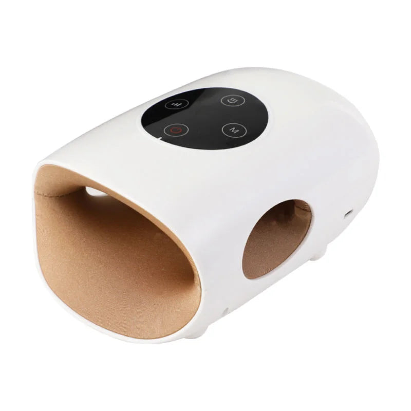 Portable Wireless Rechargeable Electric Hand Massager Hot Compress Air Pressure Compression Airbags Finger Palm Massage Features