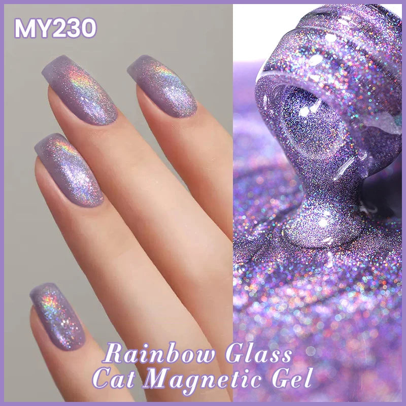 BORN PRETTY Pink Red Cat Magnetic Gel Nail Polish 10ml Jelly Amber Gorgeous Color Soak Off UV LED Semi Permanent Gel Nail Art