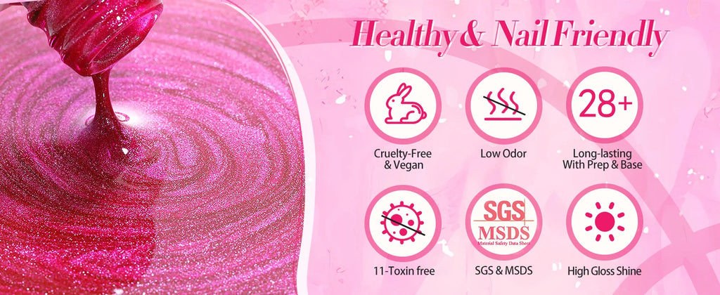 BORN PRETTY Pink Red Cat Magnetic Gel Nail Polish 10ml Jelly Amber Gorgeous Color Soak Off UV LED Semi Permanent Gel Nail Art