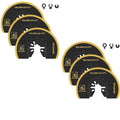 3Pcs Oscillating Saw Blades Bi-metal Titanium Coated Multitool Blades Semicircular Oscillating Blades for Wood Plastic Cutting