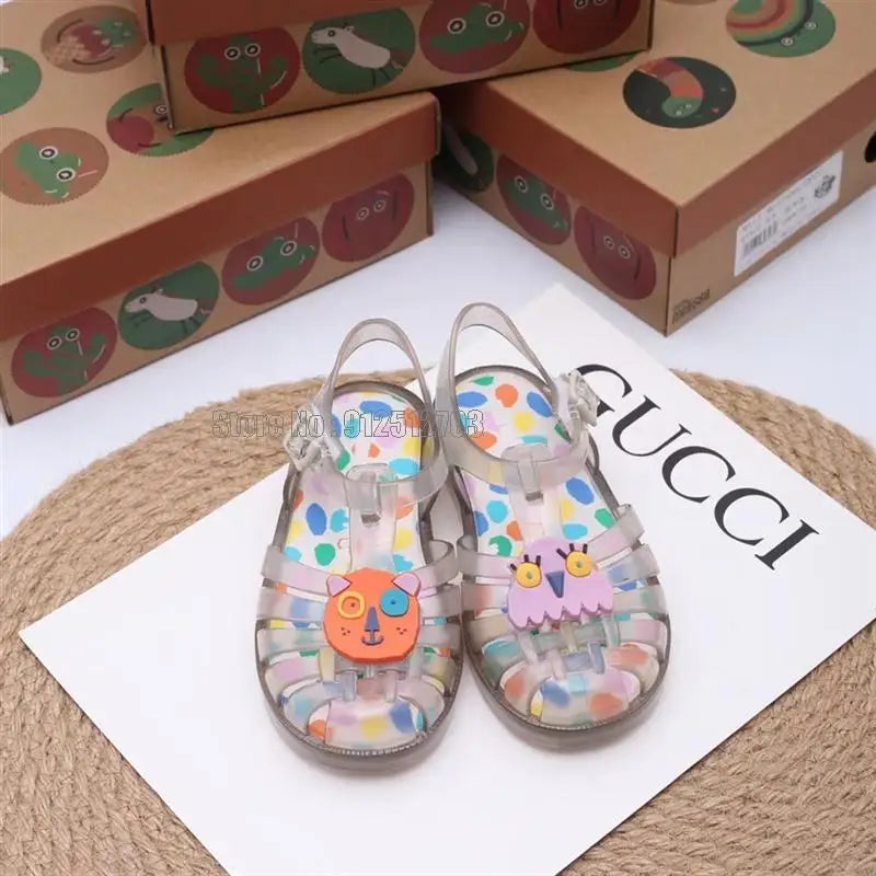 Hot Children Jelly Kids Fashion Summer Sandals Girl Boys Soft Running Beach Shoes