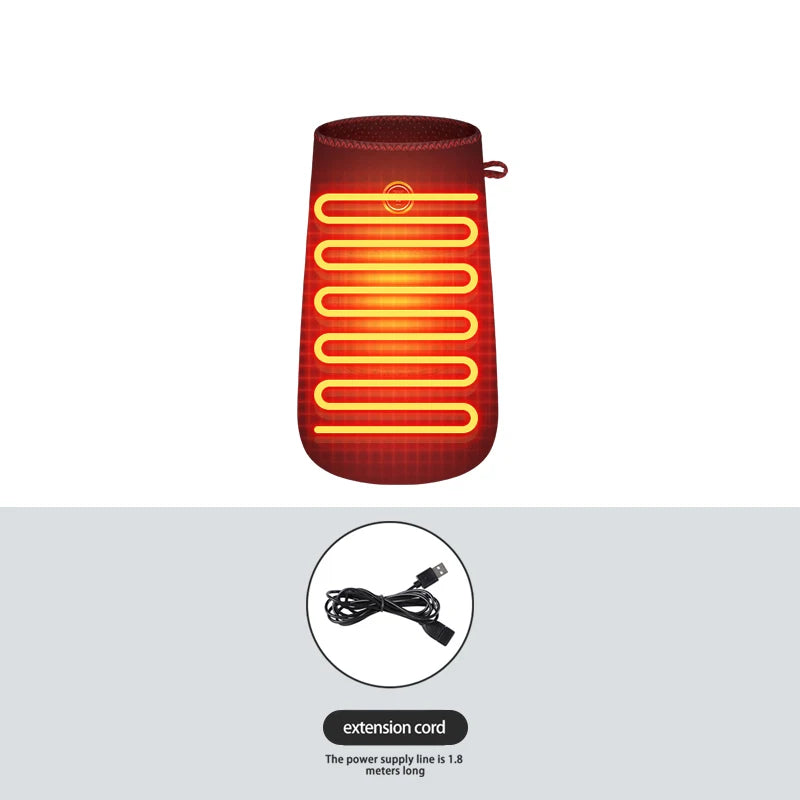 Electric Heating Hand Muff Vibration Massager Hot Compress Relieves Pain Discomfort Overuse Injury USB Port Family Use Hand Care