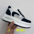 Fujin 8cm New Platform Wedge Sneakers Air Mesh Summer Sandals Shoes Women Shoes Spring Autumn Genuine Leather Vulcanize Footwear
