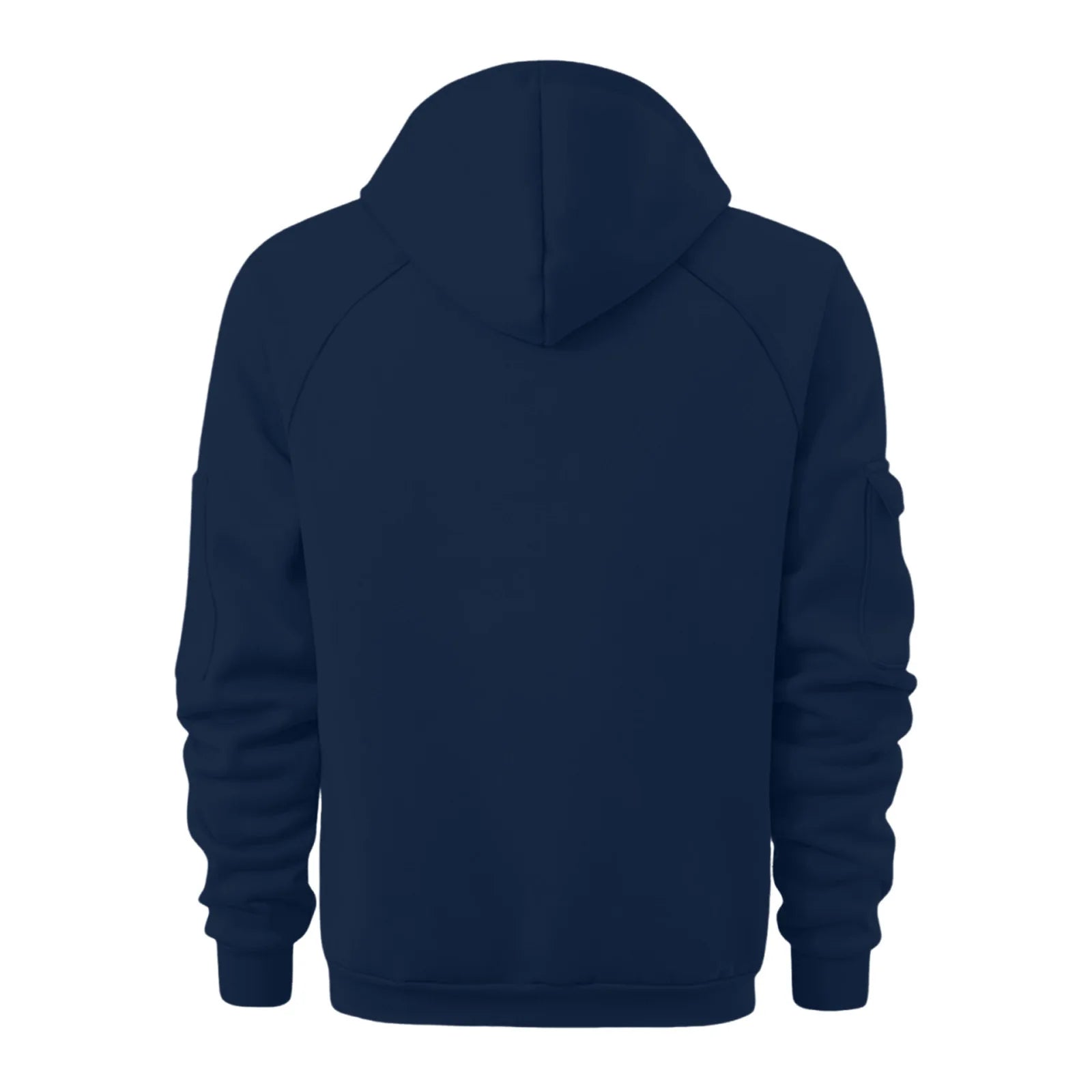 New Solid Color Casual Loose Large Size Men's Clothing Autumn and Winter Hooded Zipper Cardigan Sweater Cotton Blend