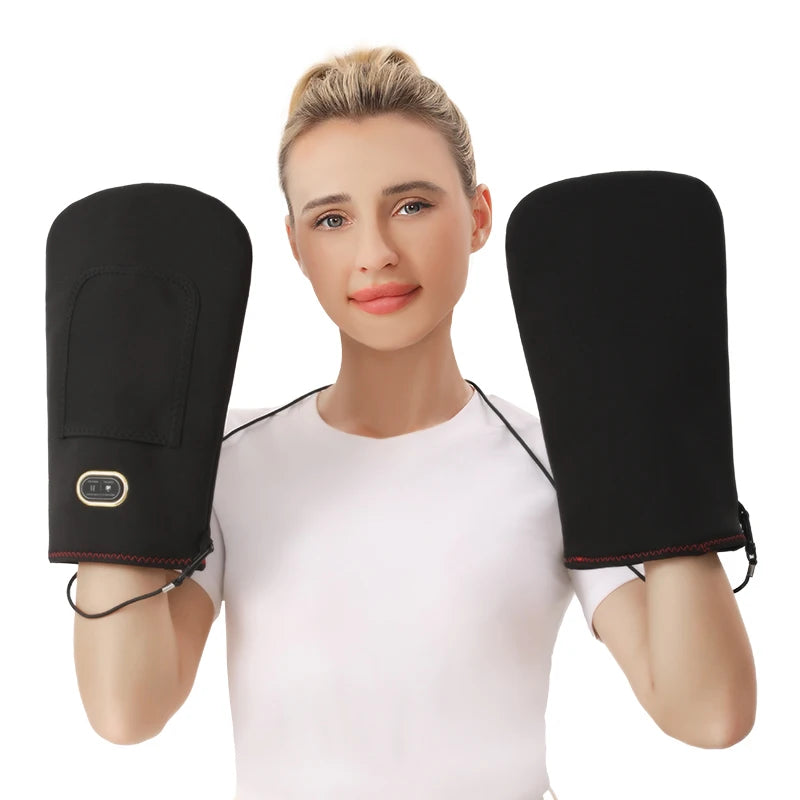 Electric Heating Hand Muff Vibration Massager Hot Compress Relieves Pain Discomfort Overuse Injury USB Port Family Use Hand Care