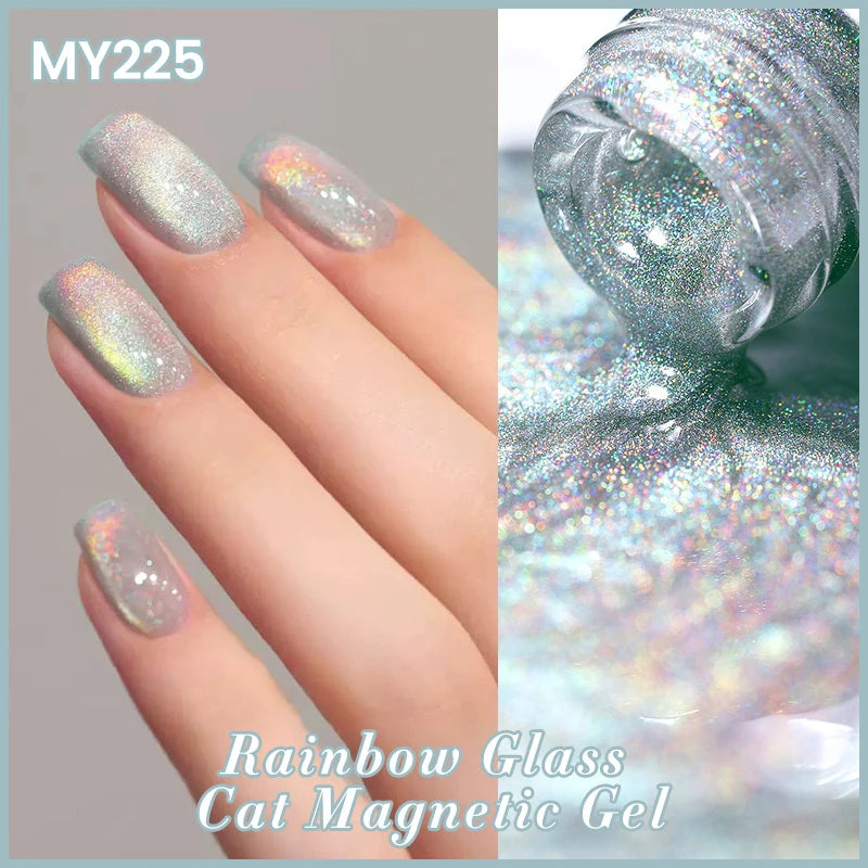 BORN PRETTY Pink Red Cat Magnetic Gel Nail Polish 10ml Jelly Amber Gorgeous Color Soak Off UV LED Semi Permanent Gel Nail Art
