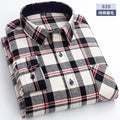 New Flannel Plaid Shirts For Man Winter Warm Cotton Long Sleeve Turn-down Collar Regular Fit Men's Clothing Casual Smart Shirts