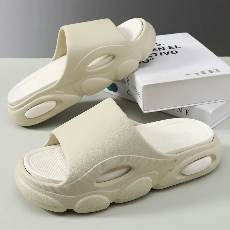 EVA Men's Summer Sandals Fashion Soft Cloud House Platform Slides Unisex Outdoor Non-slip Beach Shoes Men Bathroom Slippers
