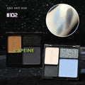 4-Color Glitter Blue Eyeshadow Palette Matte Pearl Shimmer Korean Acrylic Smoky Eye Shadow Palette Long Lasting Makeup Cosmetics
