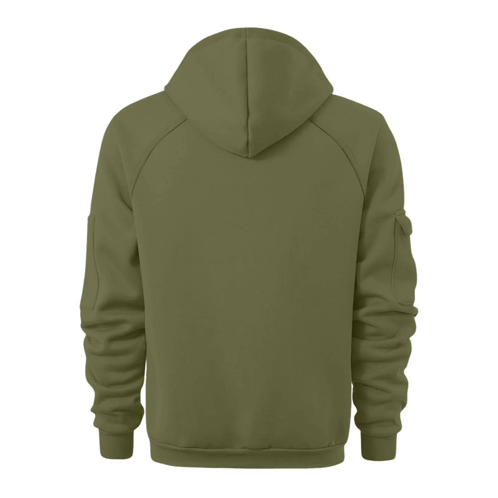 New Solid Color Casual Loose Large Size Men's Clothing Autumn and Winter Hooded Zipper Cardigan Sweater Cotton Blend