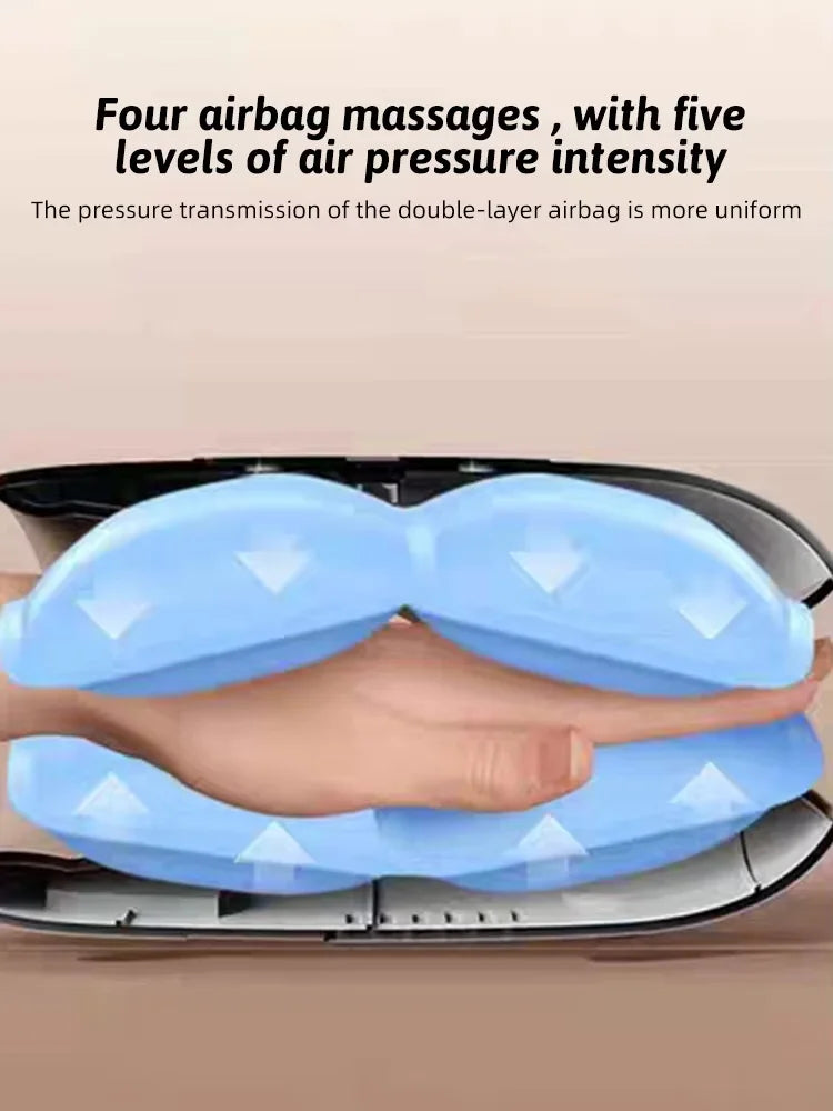 Portable Wireless Rechargeable Electric Hand Massager Hot Compress Air Pressure Compression Airbags Finger Palm Massage Features