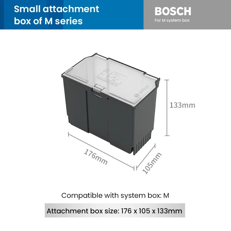 Bosch System Box Stackable Toolbox Multifunctional Stackable Tool Case Set S and M Carrying Case System Storage Box