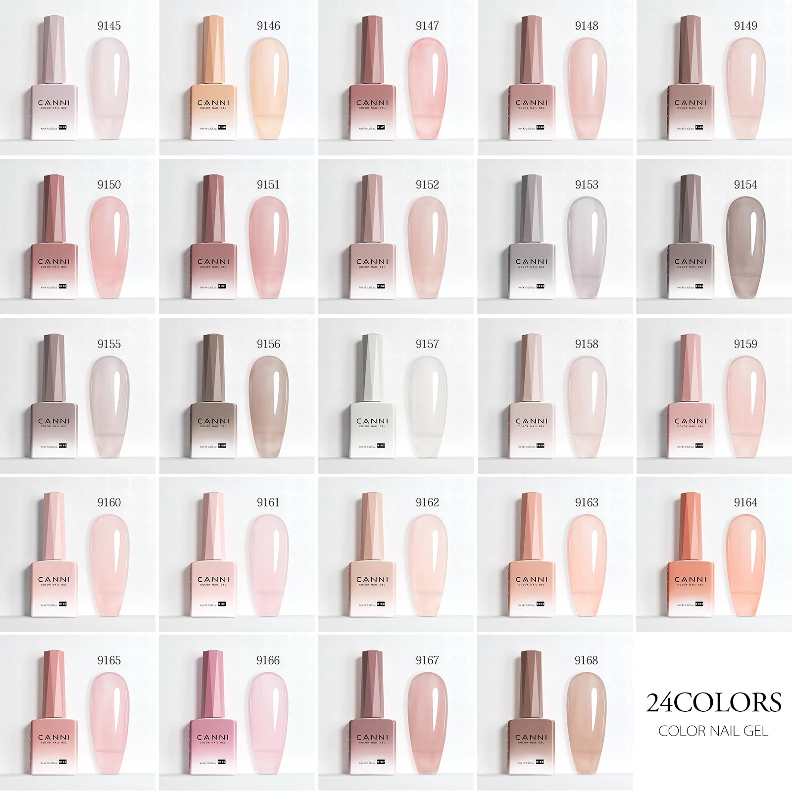 CC8 CANNI Nail Gel Polish HEMA FREE Summer Nails Beautiful Semi Permanent Soak Off UV LED Smoothy Texture Nail Art Manicure 9ml