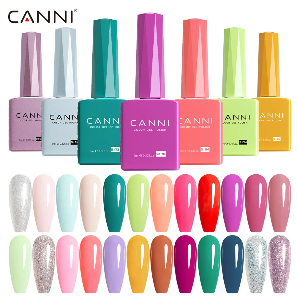 CC8 CANNI Nail Gel Polish HEMA FREE Summer Nails Beautiful Semi Permanent Soak Off UV LED Smoothy Texture Nail Art Manicure 9ml