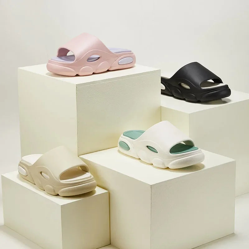 EVA Men's Summer Sandals Fashion Soft Cloud House Platform Slides Unisex Outdoor Non-slip Beach Shoes Men Bathroom Slippers