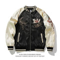 Spring 2026 Heavy Industry Nine-Tailed  Print Jacket Baseball Collar Men's Clothing Color Block Horizontal Yokohama
