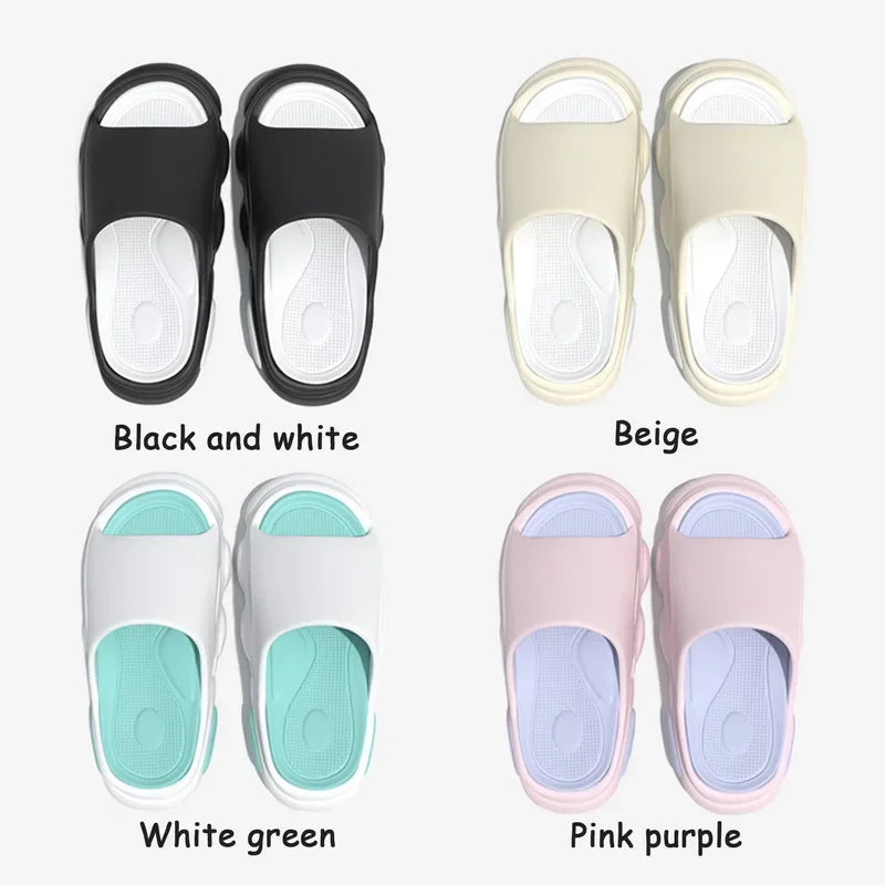 EVA Men's Summer Sandals Fashion Soft Cloud House Platform Slides Unisex Outdoor Non-slip Beach Shoes Men Bathroom Slippers