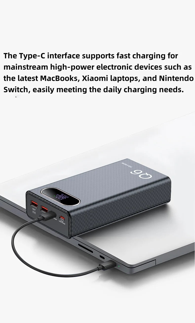 PD100W Fast Charging Power Bank DIY Kit 20V 5A 6x 21700 Battery Pack Portable Customizable No Soldering Easy Assemble