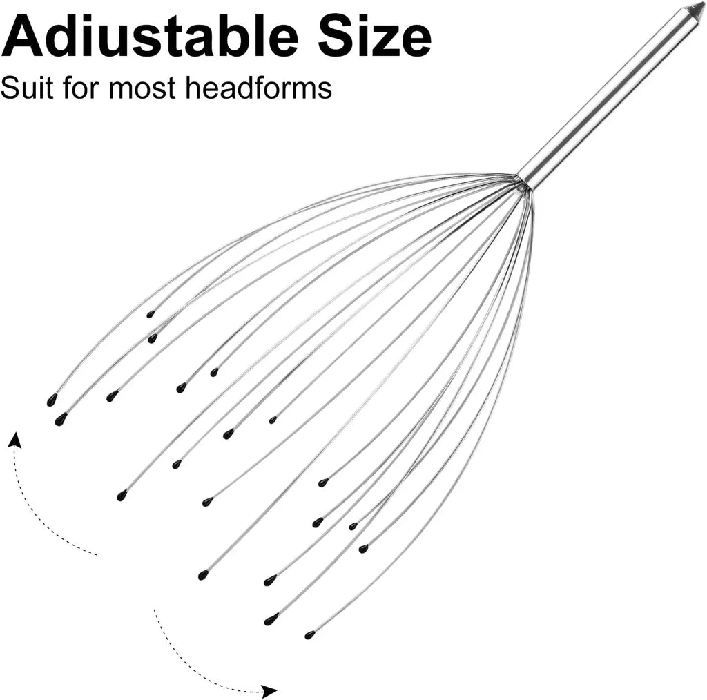 Scalp Massagers octopus Head Massage Stainless steel 20 Claw Scratcher for Deep Relaxation hair growth Stimulation Stress Relief